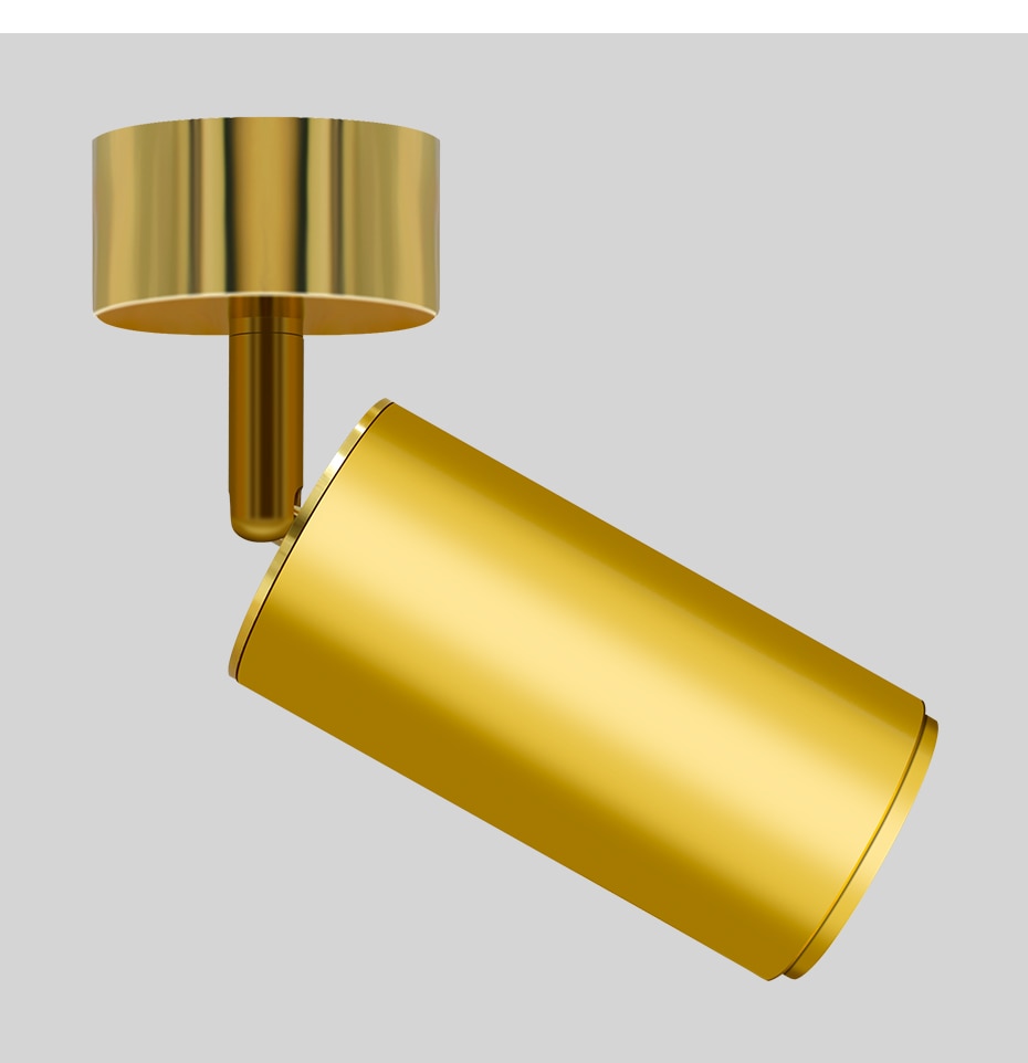 Golden Luxury Led Downlight Surface Mounted Led Spot Light COB Ceiling Light 360 Degree Rotate 7W 12W 15W Living Room Exhibition