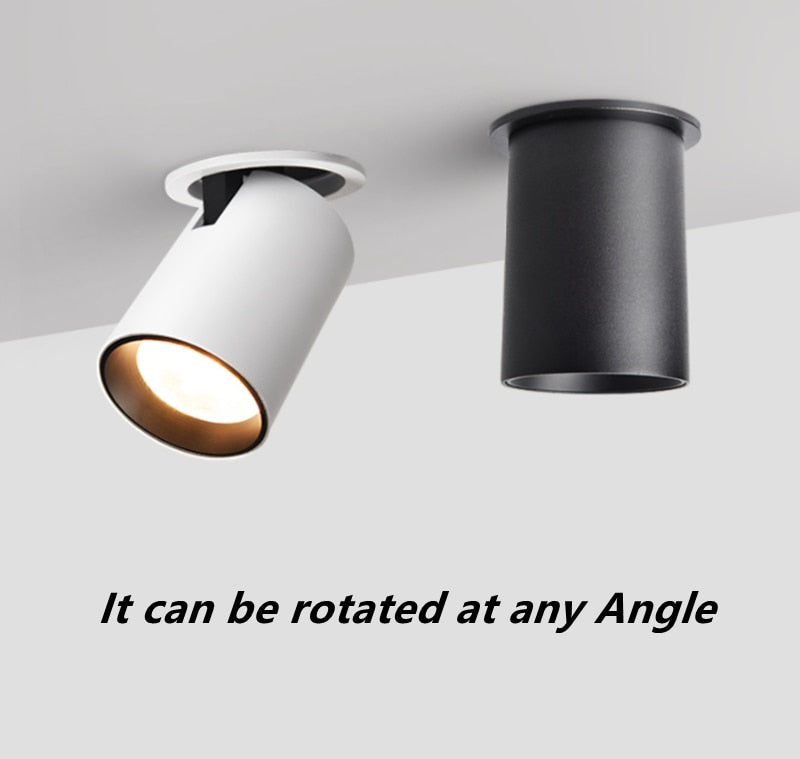 Dimming embedded folding LED downlight 10W 15W 20W LED spotlight living room TV background wall aisle ceiling COB downlight