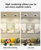 Dimming embedded folding LED downlight 10W 15W 20W LED spotlight living room TV background wall aisle ceiling COB downlight