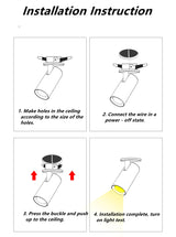 Dimming embedded folding LED downlight 10W 15W 20W LED spotlight living room TV background wall aisle ceiling COB downlight