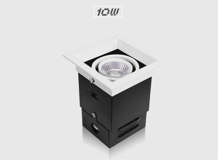 Dimmable Square Recessed COB LED Downlights 10W 20W 30W LED Ceiling Spot Lights AC85-265V LED Ceiling Lamps Indoor Lighting