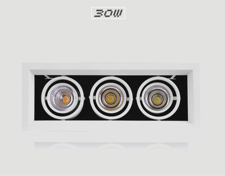 Dimmable Square Recessed COB LED Downlights 10W 20W 30W LED Ceiling Spot Lights AC85-265V LED Ceiling Lamps Indoor Lighting