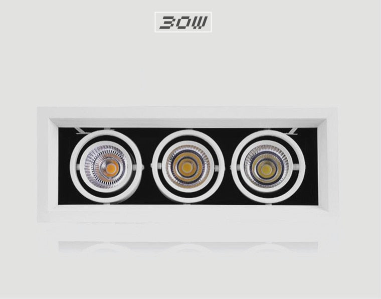 Dimmable Square Recessed COB LED Downlights 10W 20W 30W LED Ceiling Spot Lights AC85-265V LED Ceiling Lamps Indoor Lighting
