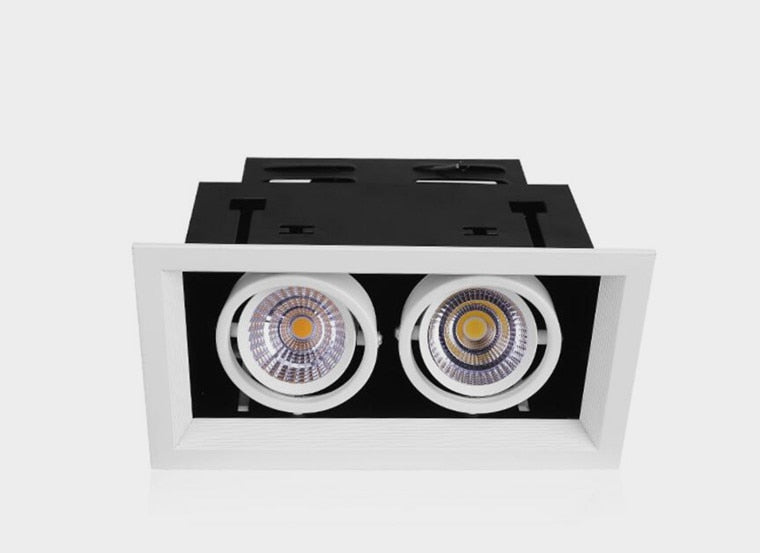 Dimmable Square Recessed COB LED Downlights 10W 20W 30W LED Ceiling Spot Lights AC85-265V LED Ceiling Lamps Indoor Lighting