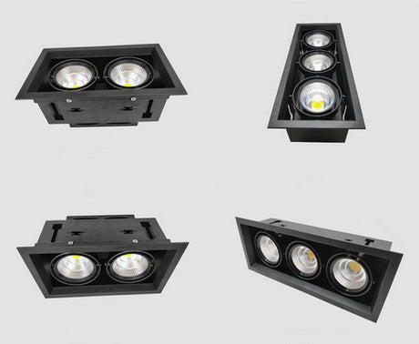 Dimmable Square Recessed COB LED Downlights 10W 20W 30W LED Ceiling Spot Lights AC85-265V LED Ceiling Lamps Indoor Lighting