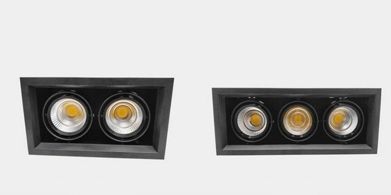 Dimmable Square Recessed COB LED Downlights 10W 20W 30W LED Ceiling Spot Lights AC85-265V LED Ceiling Lamps Indoor Lighting