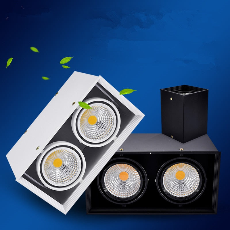 Dimmable Surface Mounted Aluminum LED Downlights 10W 20W Epistar Chip COB Ceiling Spot Lights AC85~265V Background Lamps