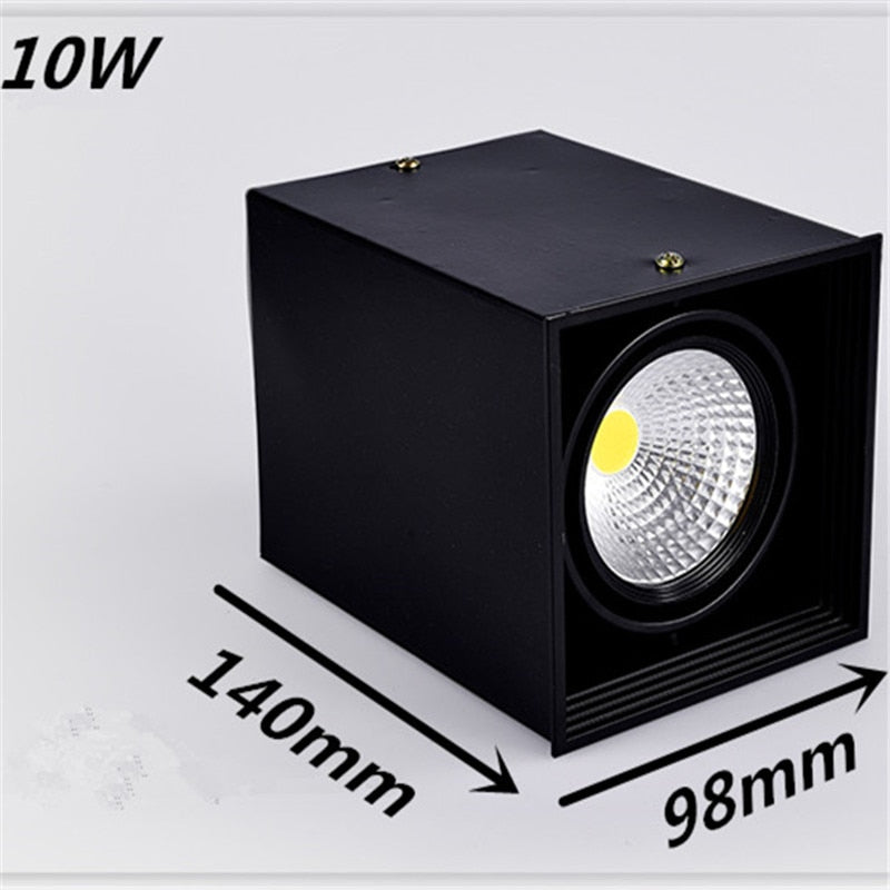 Dimmable Surface Mounted Aluminum LED Downlights 10W 20W Epistar Chip COB Ceiling Spot Lights AC85~265V Background Lamps