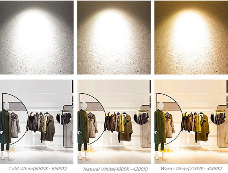 Square Recessed COB Dimmable LED Downlights 10W 20W 30W LED Ceiling Spot Lights AC85V~265V LED Strip Lights Indoor Lighting