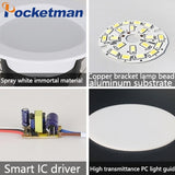 Pocketman 5/10/20 Pcs LED Downlight 5W 5-color styles Thin Ceiling Light 3 Colors Dimmable LED Recessed Downlight LED Driver