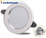 Pocketman 5/10/20 Pcs LED Downlight 5W 5-color styles Thin Ceiling Light 3 Colors Dimmable LED Recessed Downlight LED Driver