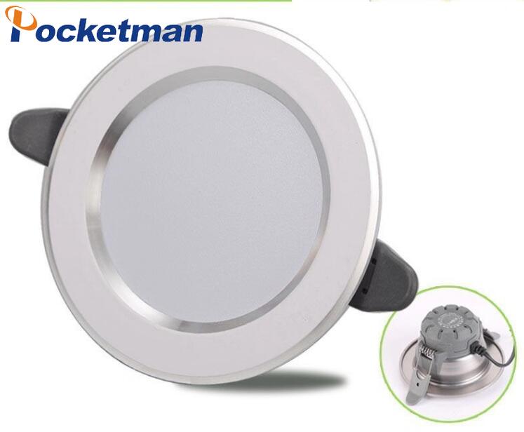 Pocketman 5/10/20 Pcs LED Downlight 5W 5-color styles Thin Ceiling Light 3 Colors Dimmable LED Recessed Downlight LED Driver