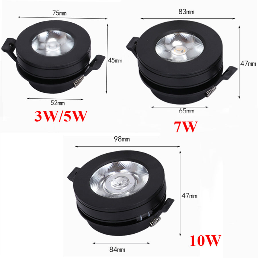 Slim Foldable LED Embedded LED Downlight 360 Degree Rotatable LED Ceiling Spotlight Recessed Downlight For Store Bedroom Decor