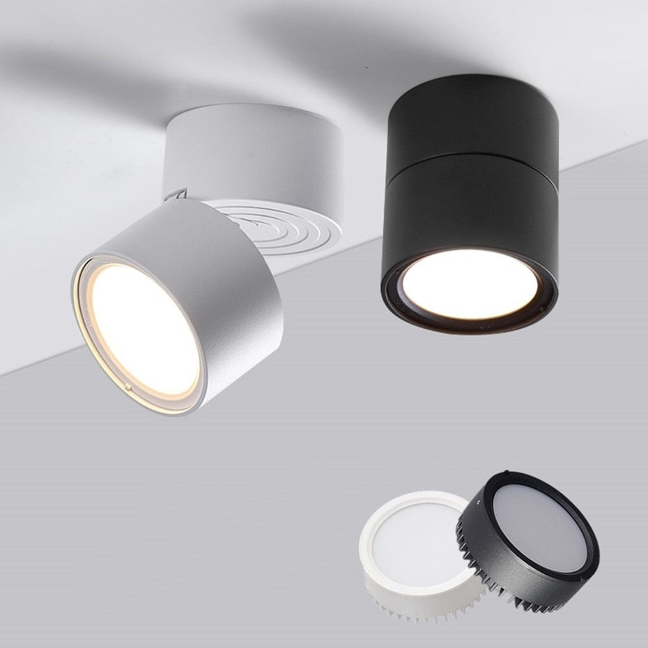 Bulb Replaceable Surface Mounted Led Downlight Ceiling Led Light Angle Adjustable Lighting 7W AC110V 220V For Living Room Foyer