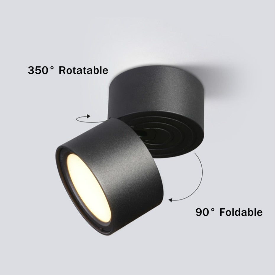 Bulb Replaceable Surface Mounted Led Downlight Ceiling Led Light Angle Adjustable Lighting 7W AC110V 220V For Living Room Foyer