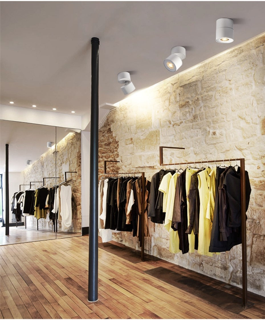 Bulb Replaceable Surface Mounted Led Downlight Ceiling Led Light Angle Adjustable Lighting 7W AC110V 220V For Living Room Foyer