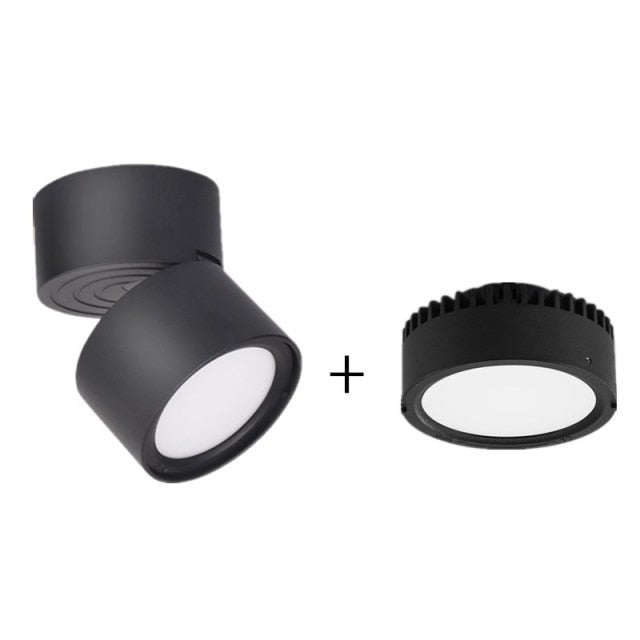 Bulb Replaceable Surface Mounted Led Downlight Ceiling Led Light Angle Adjustable Lighting 7W AC110V 220V For Living Room Foyer