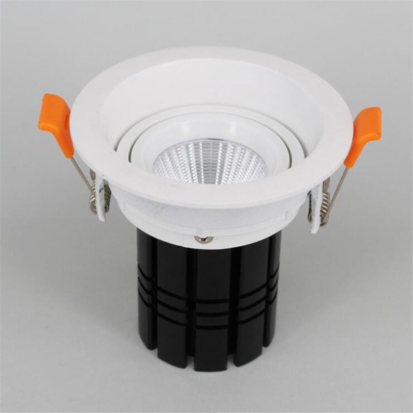 ONDENN 360 Degree Rotatable 12W 15W COB LED Downlights Dimmable LED Down Light Adjustable led light for Cloth Shoes Shop Stores