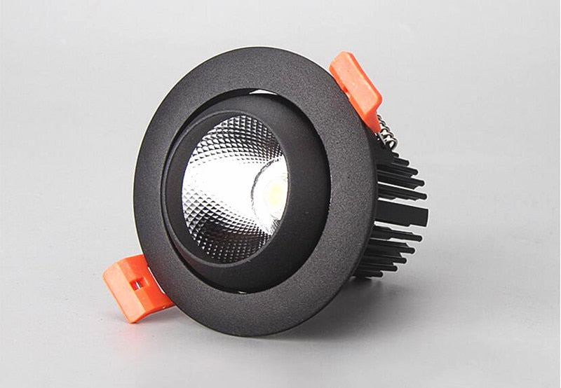 Dimmable Anti Glare Recessed COB LED Downlights 9W 12W 15W LED Ceiling Spot Lights AC85-265V LED Ceiling Lamps Indoor Lighting