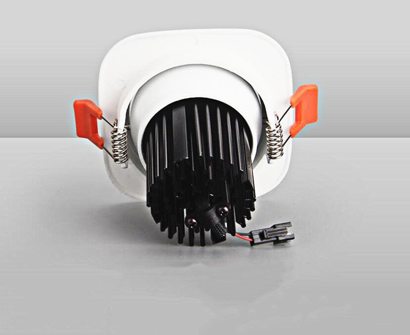 Dimmable Anti Glare Recessed COB LED Downlights 9W 12W 15W LED Ceiling Spot Lights AC85-265V LED Ceiling Lamps Indoor Lighting