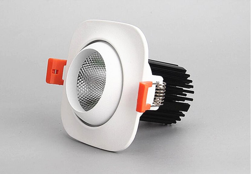 Dimmable Anti Glare Recessed COB LED Downlights 9W 12W 15W LED Ceiling Spot Lights AC85-265V LED Ceiling Lamps Indoor Lighting