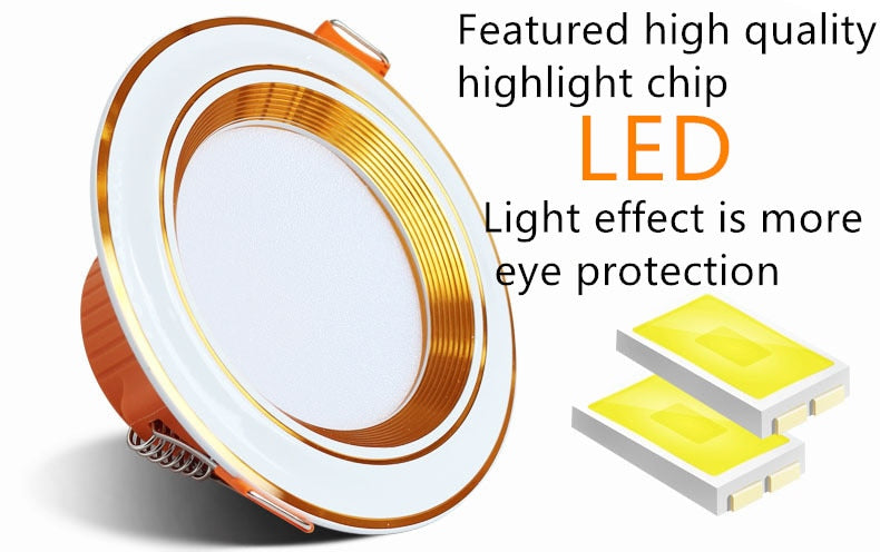 Led downlight LED ceiling embedded 3w ultra-thin 2.5-inch downlight 8cm hole  embedded ceiling round led panel light