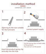 Led downlight LED ceiling embedded 3w ultra-thin 2.5-inch downlight 8cm hole  embedded ceiling round led panel light