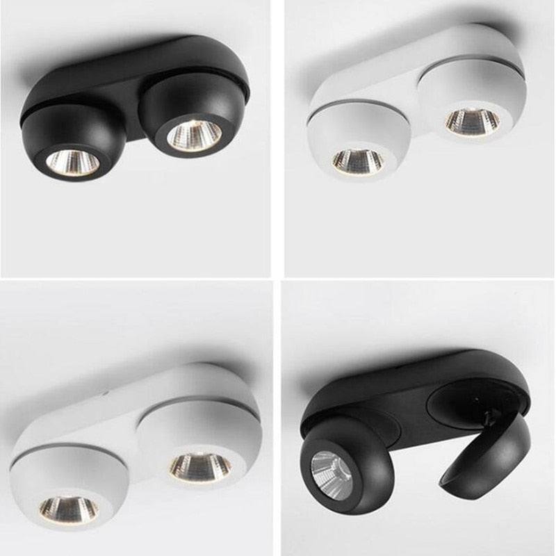 Adjustable Surface Mounted 360 Degree Folding LED Downlight 10W 15W 20W 30W 40W COB LED Down Light Ceiling Lamp Indoor Lighting