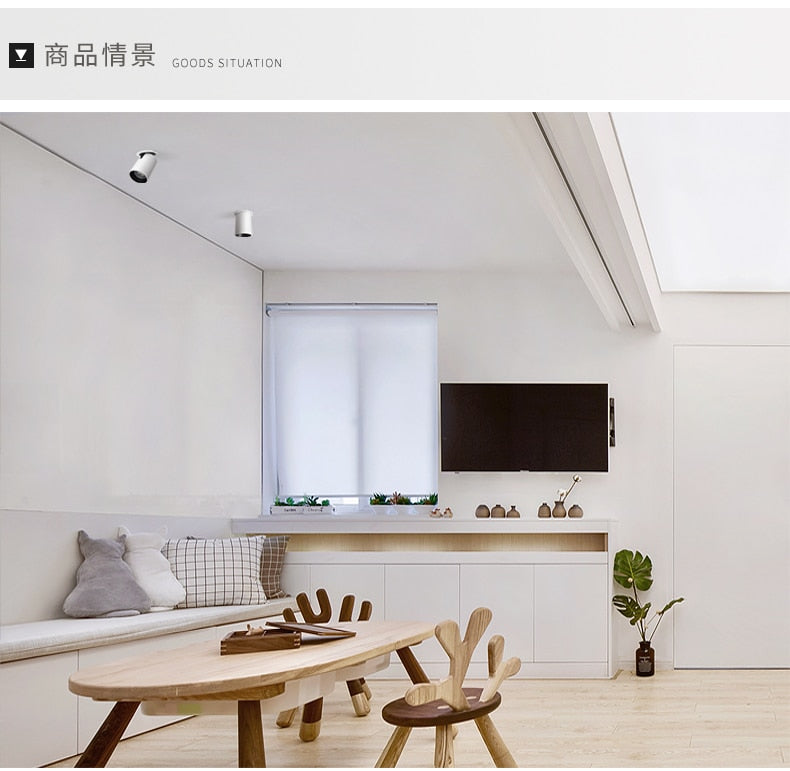 Folding Recessed LED Downlight for Living Room 7W 12W 15W TV Background Hallway Wall COB Ceiling Light