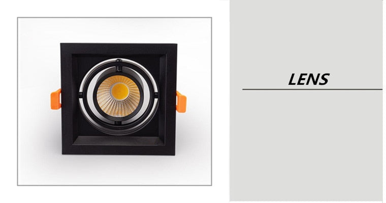 Square Recessed Dimmable COB LED Downlights 10W 20W 30W LED Ceiling Spot Lights AC85-265V LED Ceiling Lamps Indoor Lighting