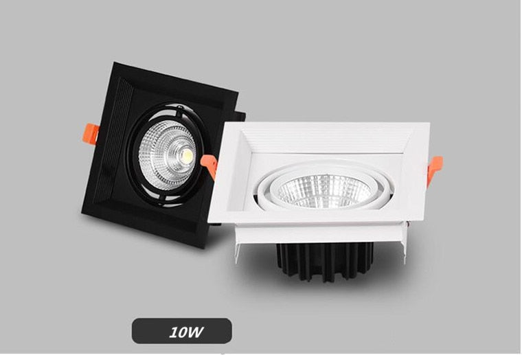 Square Recessed Dimmable COB LED Downlights 10W 20W 30W LED Ceiling Spot Lights AC85-265V LED Ceiling Lamps Indoor Lighting