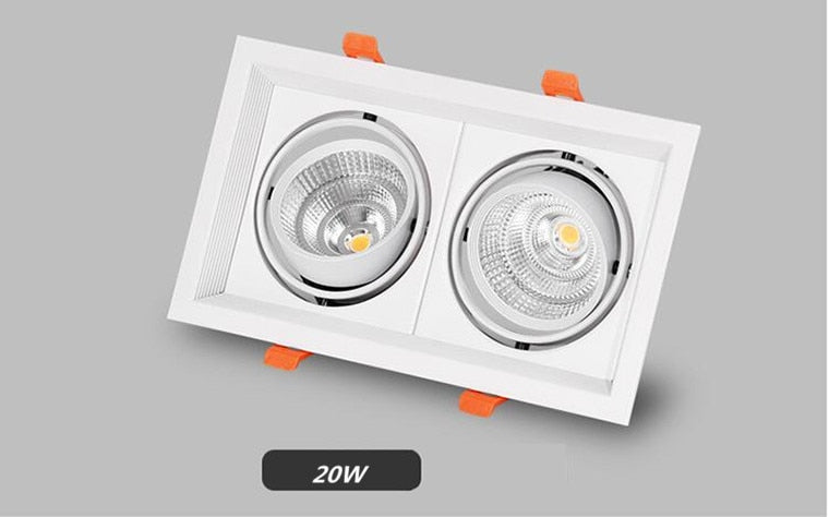 Square Recessed Dimmable COB LED Downlights 10W 20W 30W LED Ceiling Spot Lights AC85-265V LED Ceiling Lamps Indoor Lighting