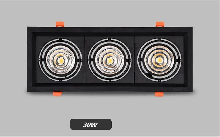 Square Recessed Dimmable COB LED Downlights 10W 20W 30W LED Ceiling Spot Lights AC85-265V LED Ceiling Lamps Indoor Lighting