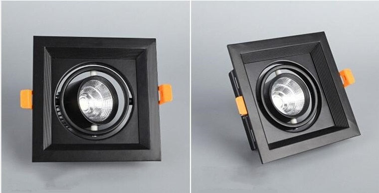 Square Recessed Dimmable COB LED Downlights 10W 20W 30W LED Ceiling Spot Lights AC85-265V LED Ceiling Lamps Indoor Lighting