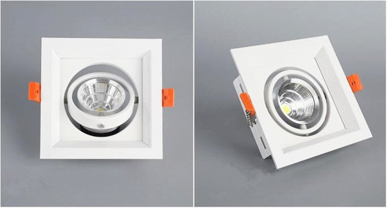 Square Recessed Dimmable COB LED Downlights 10W 20W 30W LED Ceiling Spot Lights AC85-265V LED Ceiling Lamps Indoor Lighting