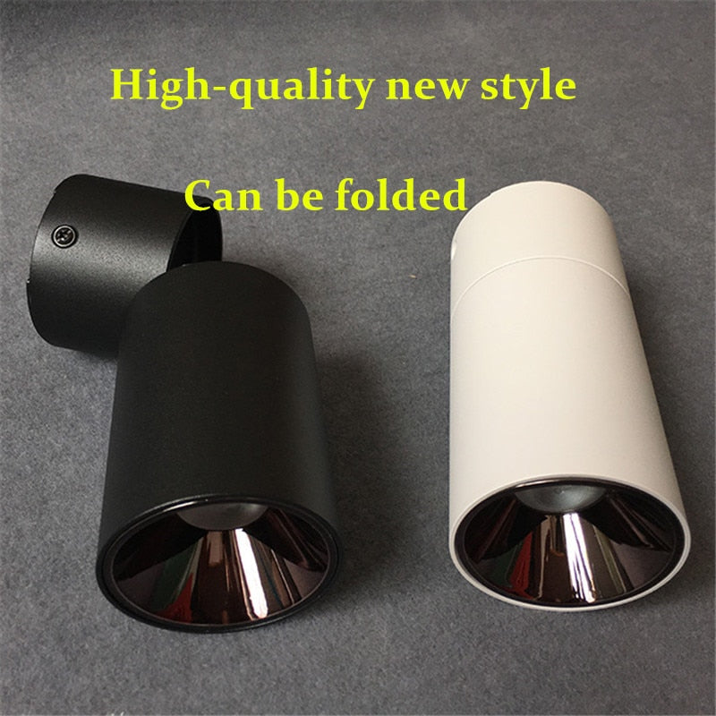 Dimmable Folding Rotating LED Downlights Epistar Chip 7W 10W 12W 15W 18W COB Ceiling Spot Lights AC85-265V Background Lamps