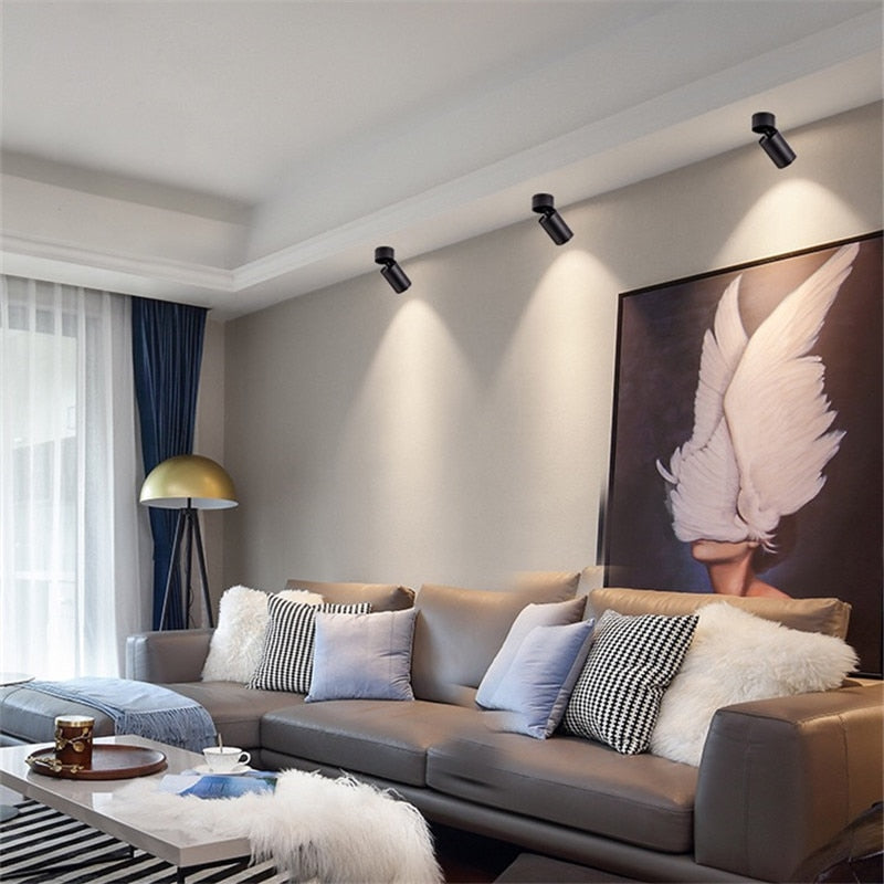 Dimmable Folding Rotating LED Downlights Epistar Chip 7W 10W 12W 15W 18W COB Ceiling Spot Lights AC85-265V Background Lamps