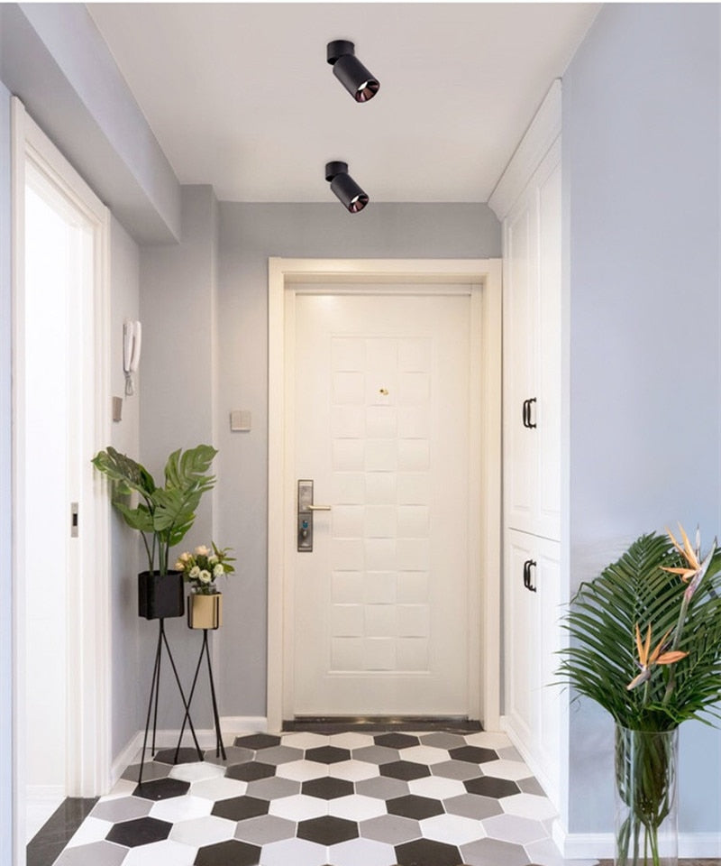 Dimmable Folding Rotating LED Downlights Epistar Chip 7W 10W 12W 15W 18W COB Ceiling Spot Lights AC85-265V Background Lamps