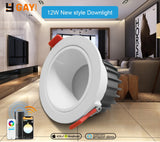 Gaoyi High quality Smart RGBCCT Recessed Downlight LED 12W Pro Dimmable Waterproof IP54 for Kitchen Bedroom Corridor Bathroom