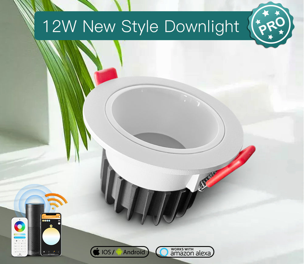 Gaoyi High quality Smart RGBCCT Recessed Downlight LED 12W Pro Dimmable Waterproof IP54 for Kitchen Bedroom Corridor Bathroom