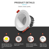 Gaoyi High quality Smart RGBCCT Recessed Downlight LED 12W Pro Dimmable Waterproof IP54 for Kitchen Bedroom Corridor Bathroom