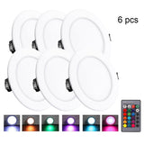 LED Downlight Spot LED Recessed Dimmable Ceiling 5/10/12W Round Plafond Light 220V 110V RGBW Color Changing Light Bulb Lamp