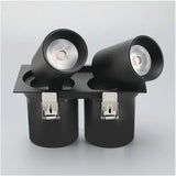 Dimmable Recessed Retractable Rotating COB LED Downlights 9W 12W 15W 24W 30W AC110-240V LED Ceiling Spot Lights Indoor Lighting