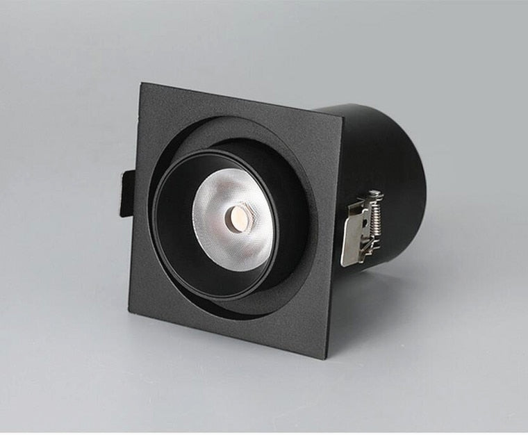 Dimmable Recessed Retractable Rotating COB LED Downlights 9W 12W 15W 24W 30W AC110-240V LED Ceiling Spot Lights Indoor Lighting