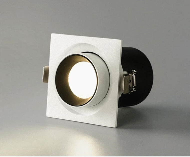 Dimmable Recessed Retractable Rotating COB LED Downlights 9W 12W 15W 24W 30W AC110-240V LED Ceiling Spot Lights Indoor Lighting