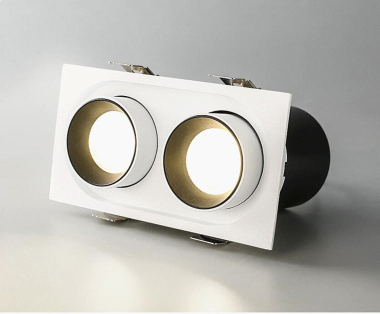 Dimmable Recessed Retractable Rotating COB LED Downlights 9W 12W 15W 24W 30W AC110-240V LED Ceiling Spot Lights Indoor Lighting