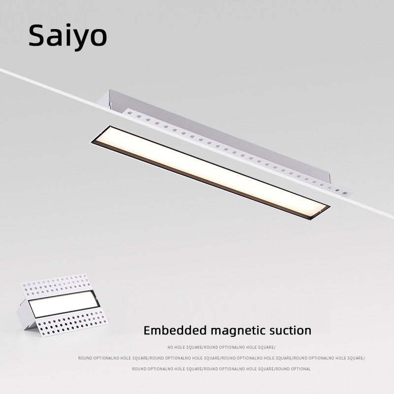 LED Downlight Strip Line Light Bar Creative Linear Recessed Embeded Ceiling Lamps Living Room Corridor Indoor Lighting
