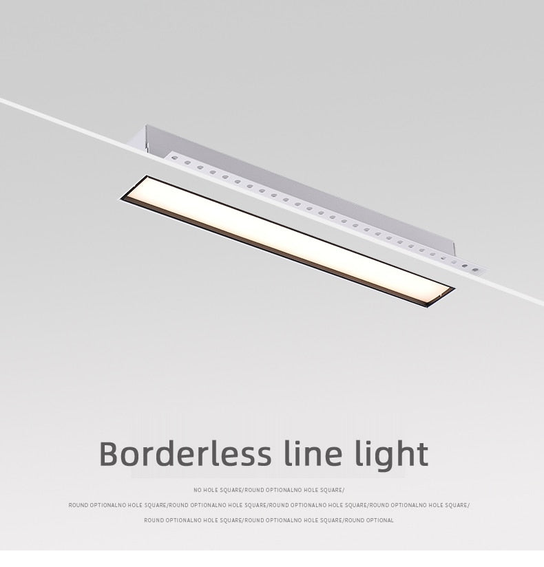 LED Downlight Strip Line Light Bar Creative Linear Recessed Embeded Ceiling Lamps Living Room Corridor Indoor Lighting
