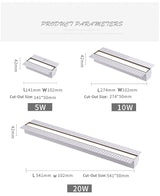 LED Downlight Strip Line Light Bar Creative Linear Recessed Embeded Ceiling Lamps Living Room Corridor Indoor Lighting