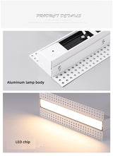 LED Downlight Strip Line Light Bar Creative Linear Recessed Embeded Ceiling Lamps Living Room Corridor Indoor Lighting